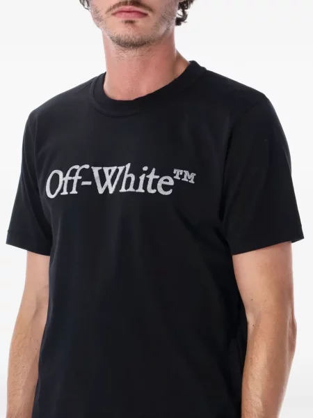Tricou Off-white cu broderie alb