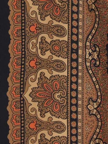 Μεταξωτή μπλούζα Momoni με σχέδιο paisley μαύρο