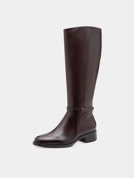 Кожаные сапоги Tamaris коричневые