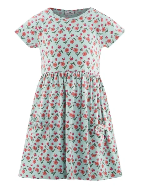 Happy girls Rochie azuriu / pin / magenta / roz pal verde