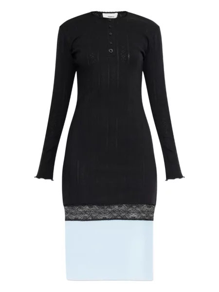 Rochie midi Coperni din dantelă până la genunchi de costum negru
