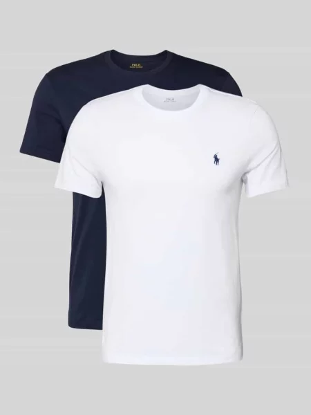 T-shirt z wyhaftowanym logo Polo Ralph Lauren granatowa