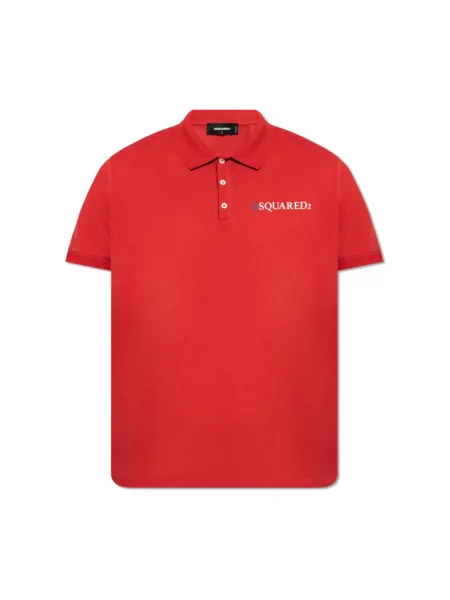 Koszulka polo Dsquared2 do tenisa czerwona