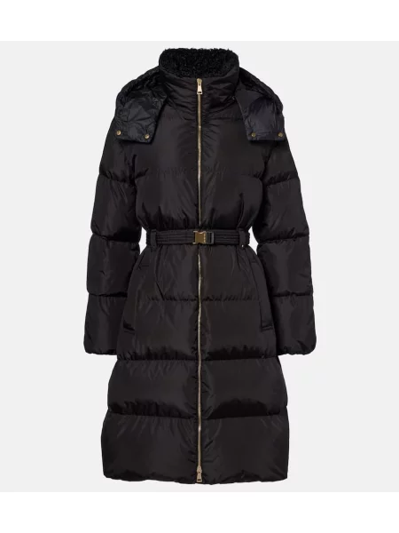 Palton Moncler cu glugă negru