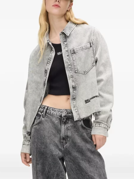 Cămașă Karl Lagerfeld Jeans gri