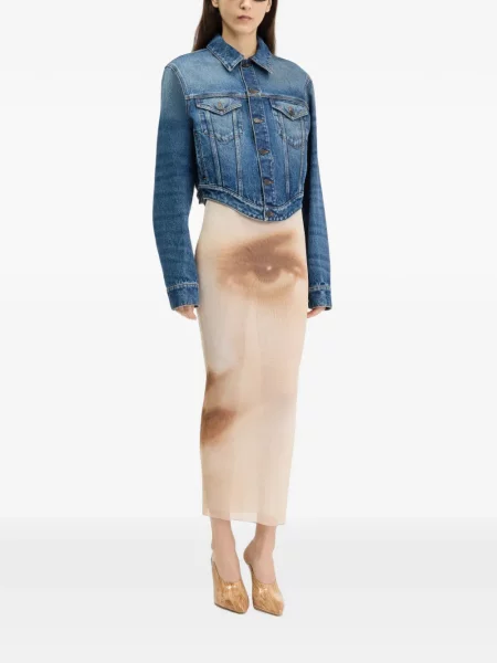 Traper jakna Jean Paul Gaultier s printom plava