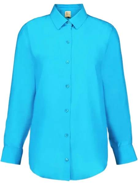 Cămașă Paula de mătase albastru