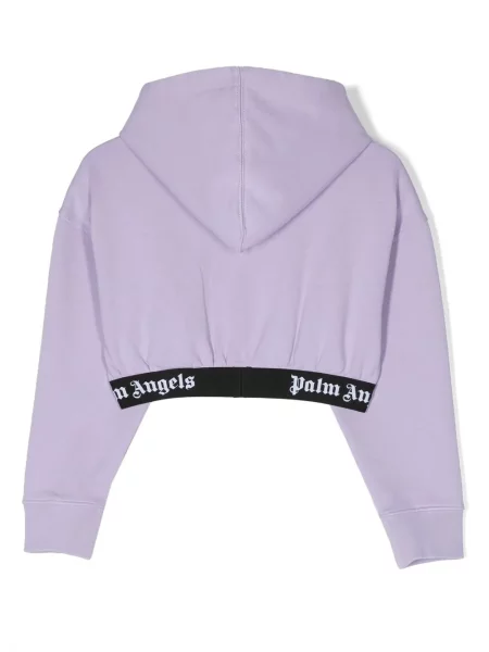 Bluza z kapturem dziecięca Palm Angels fioletowa
