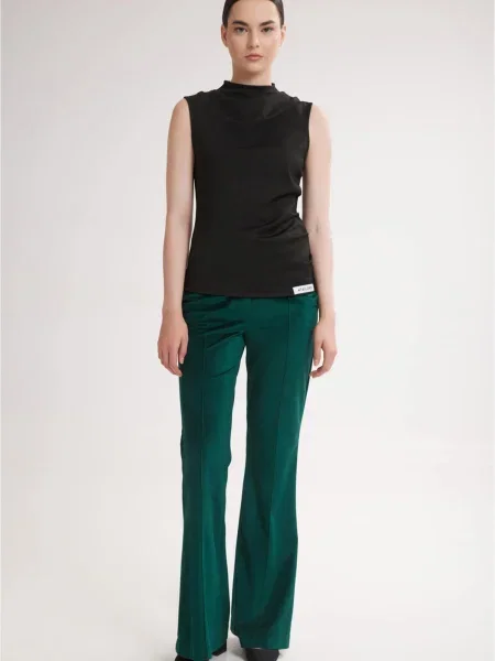 Pantaloni Scarlet închis verde