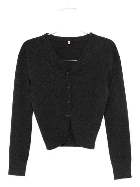 Kardigan R13 z dekoltem w serek szary