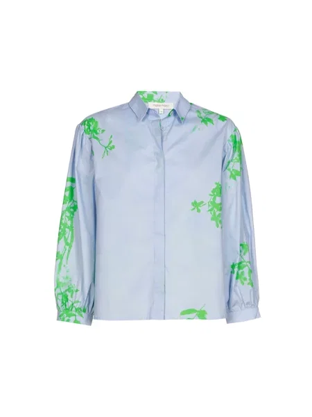 Koszula Marie Méro w kwiatki niebieska