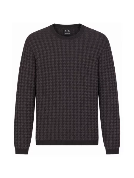Armani Exchange pulover pentru bărbați cu vâscoză negru