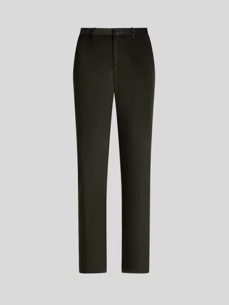 Pantaloni Etro de catifea verde