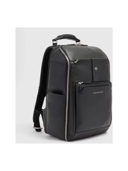 Torba na laptopa Piquadro skórzana czarna
