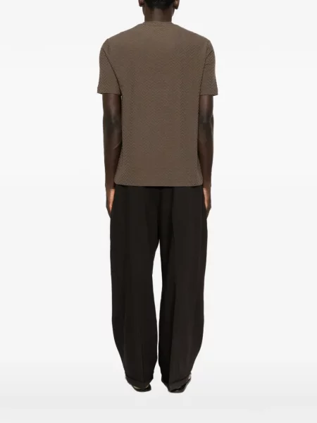 Tricou Giorgio Armani tricotate maro