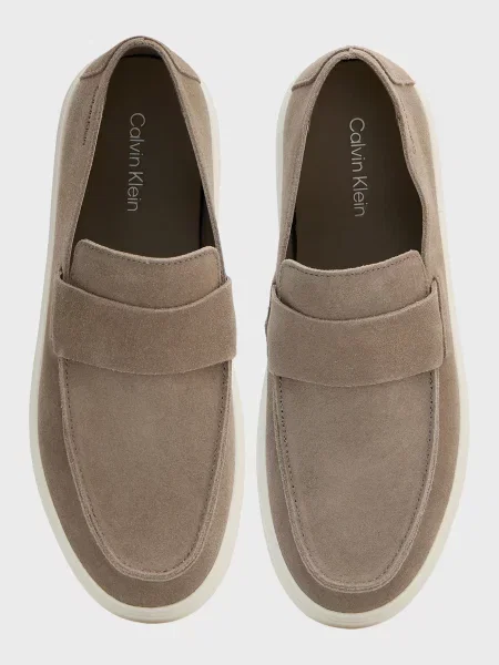 Замшеві лофери Calvin Klein бежеві