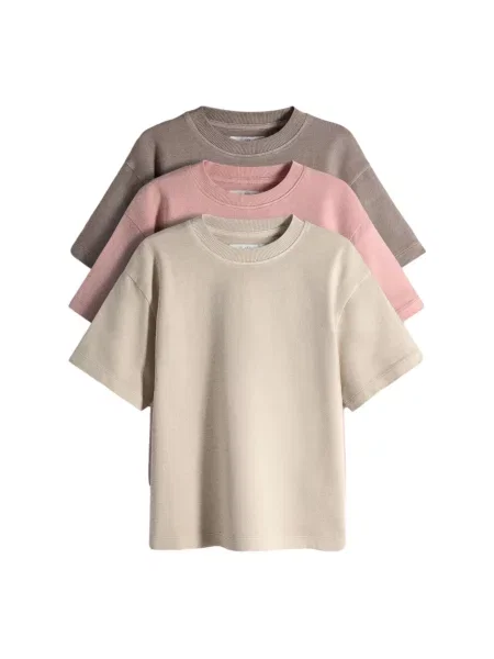 The Set Tricou maro deschis / maro închis roz