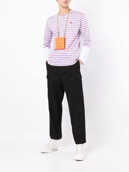 Ilgas marškinėliai Comme Des Garçons Play violetinė