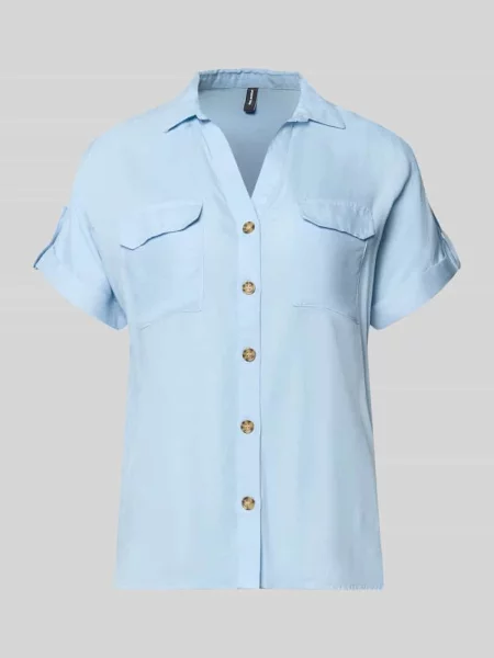 Bluzka koszulowa o kroju regular fit z czystej model BUMPY' Vero Moda