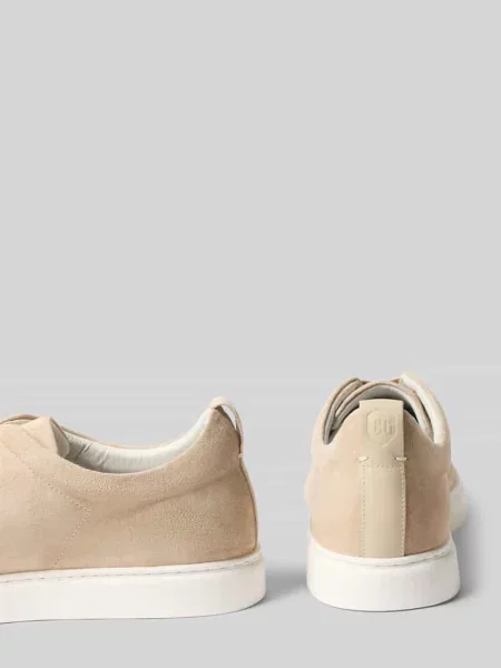 Sneakersy z naturalnej skóry w imitacji weluru model Uwin' Cg - Club Of Gents beżowe