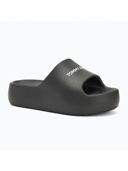 Papuci pentru femei Tommy Jeans Flatform Pool Slide Ess black negru