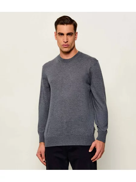 BOSS BLACK De lână pulover H-Leno negru