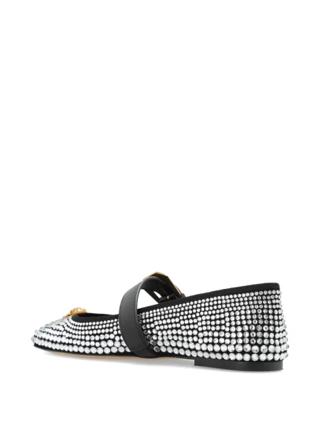 Baleríny Versace se cvočky bílé