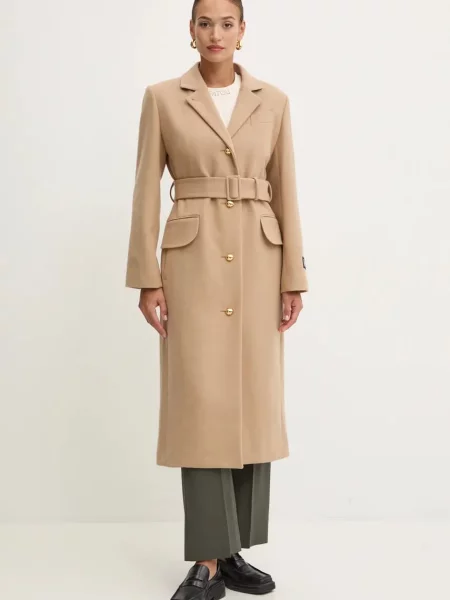 Patou palton de lana de tranzitie bej