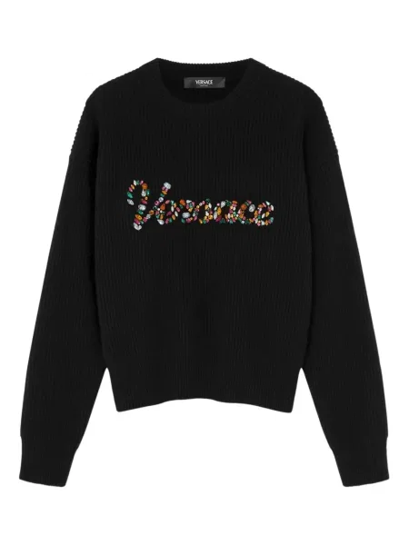 Pulover Versace cu broderie negru
