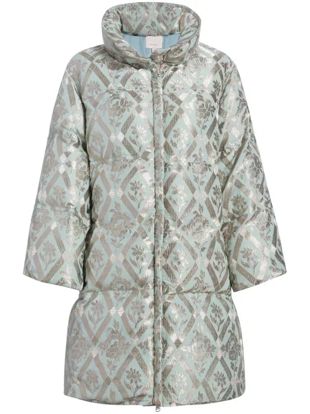 Diament kurtka puchowa Cinq A Sept w kwiatki niebieski