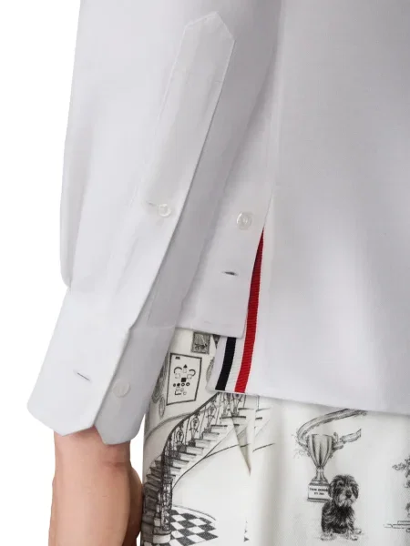 Поло тениска Thom Browne кепър бяло