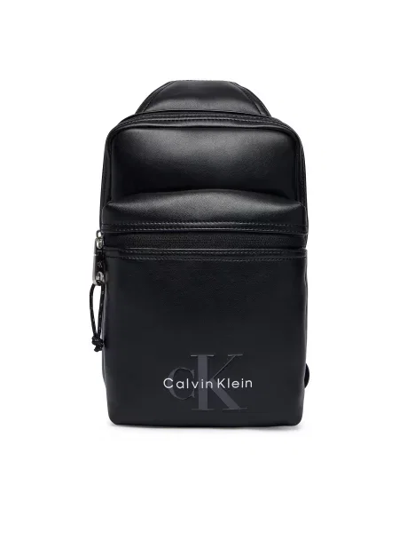 Calvin Klein Taška cez rameno tmavosivá biela čierna