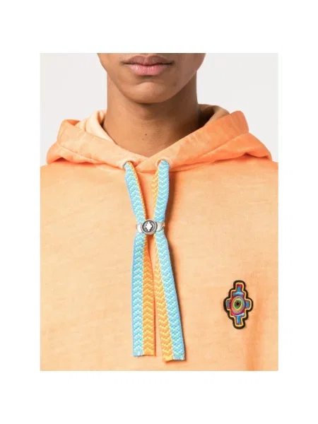 Bluza z kapturem Marcelo Burlon pomarańczowa