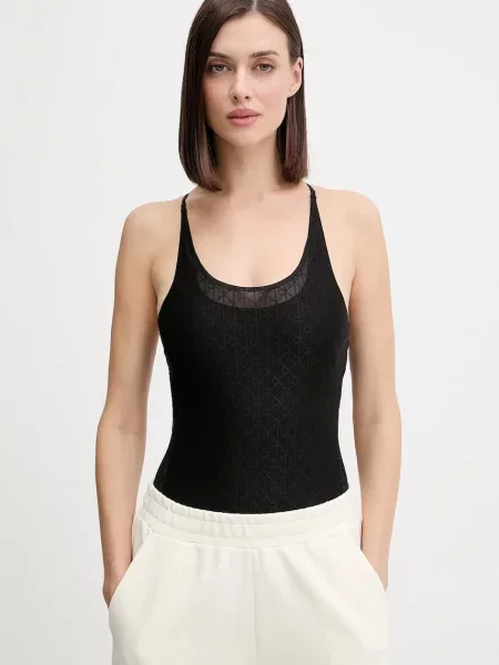 Calvin Klein Performance body odkryte plecy czarny