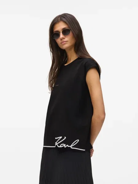 Karl Lagerfeld Tricou negru alb