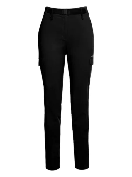 Spodnie cargo Trangoworld na sprzączkę czarne