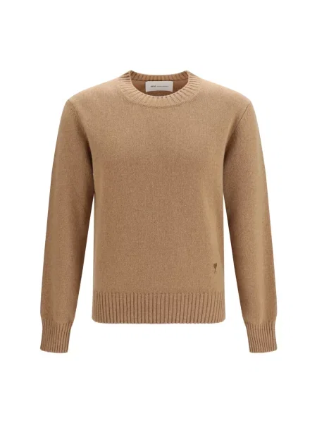 Sweter Ami Paris brązowy