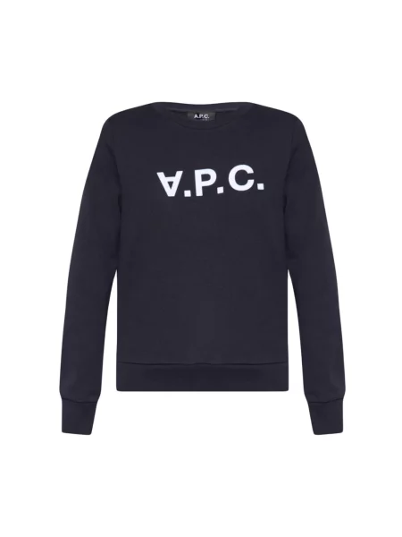 Bluza z kapturem A.p.c. z kapturem niebieska