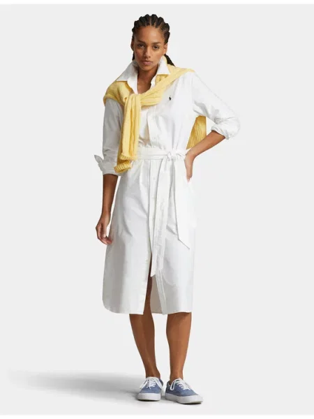 Kostiumas marškininė suknelė Polo Ralph Lauren balta