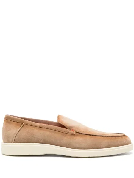 Pantofi loafer Santoni din piele de căprioară