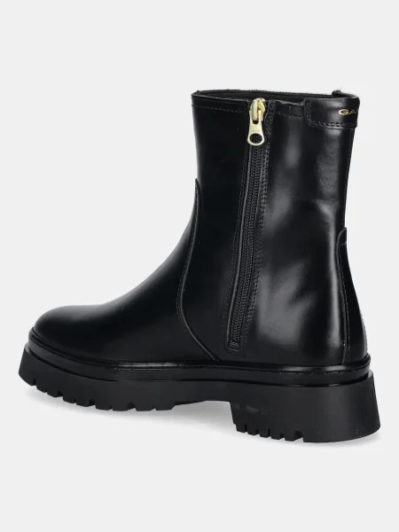 Gant cizme de piele Aligrey cu plat negru
