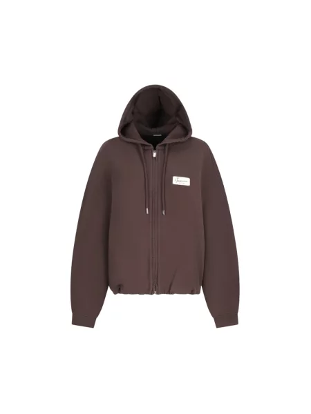 Bluza z kapturem Jacquemus z kapturem brązowa