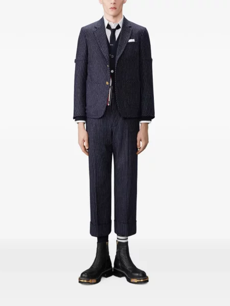 Cardigan Thom Browne de lână albastru