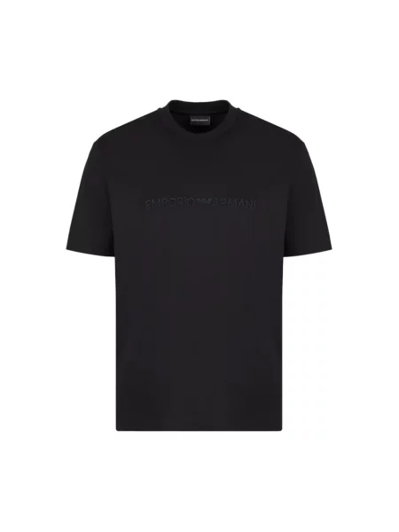 Koszulka Emporio Armani z logo czarna