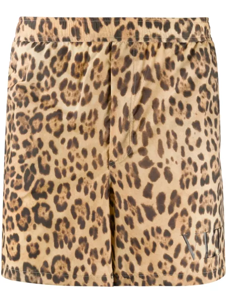 Slip de baie Valentino Garavani cu imagine cu model leopard