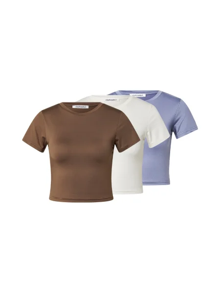 Studioselect Tricou Caro albastru / maro alb