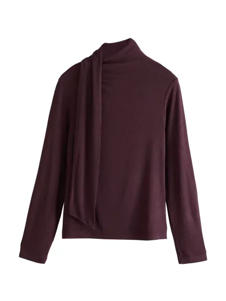 Next Tricou bordeaux roșu