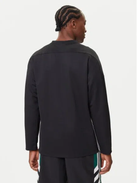 Póló adidas Originals Adicolor Mesh Long Sleeve Black/ White XL fekete