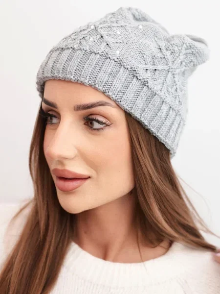 Căciulă Kesi cu perle gri