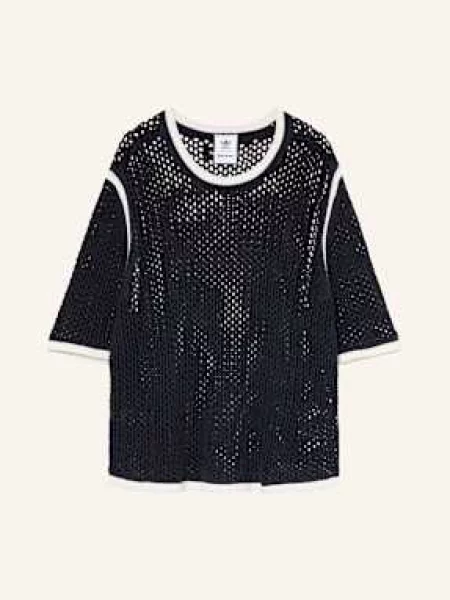 T-shirt adidas x Wales Bonner Short Sleeve Knit Tee Blue/ Night Navy XS niebieska